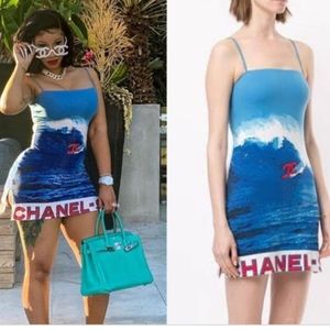 Chanel Pre-Owned vintage surf print mini dress
